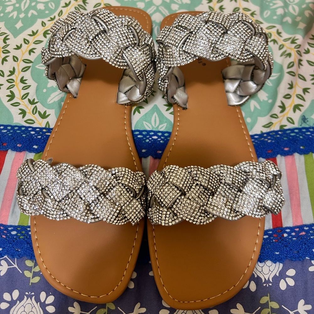 Elegant Silver Women's Sandals